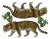 Leopard Seeing Double White Acrylic Rectangle Decorative Tray, Small For Sale
