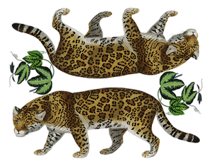 Leopard Seeing Double White Acrylic Rectangle Decorative Tray, Small