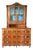 18th Century Inlaid and Carved Cherrywood Vitrine Buffet, 1790s, Set of 2 For Sale