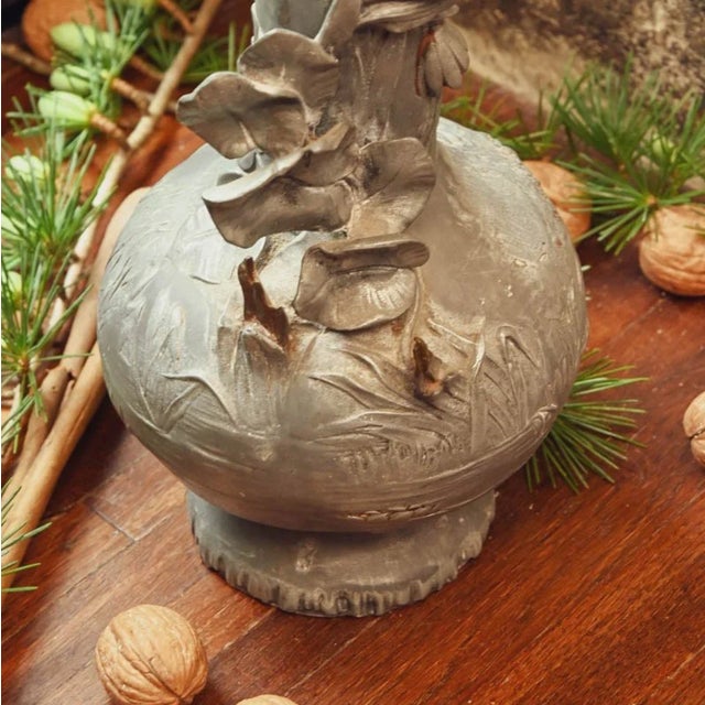Gray Art Nouveau Figural Vase, 1920s For Sale - Image 8 of 9