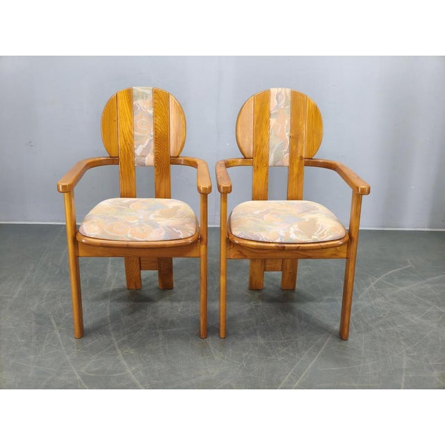 Postmodern Pine Dining Armchairs, Czech, 1970s, Set of 8 For Sale - Image 10 of 18