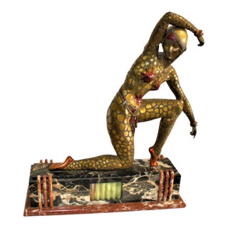 1990s Art Deco Fan Dancer After Chiparus For Sale