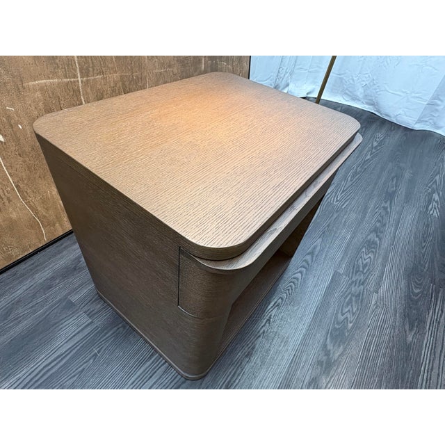 Wood Rh Ligné Open Nightstand 26" – Brown Brushed Oak For Sale - Image 7 of 18