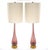 Mid-Century Modern Italian Venetian Glass Ice Purple / Gold Fleck Table Lamps For Sale - Image 11 of 11