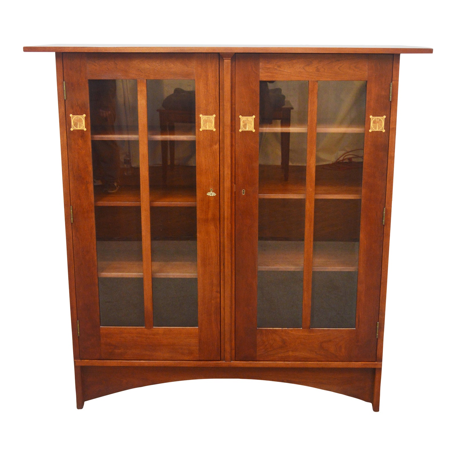 Stickley Mission Harvey Ellis Bookcase With Inlay Chairish