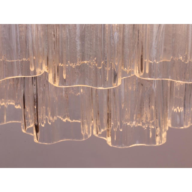 Gold Ceiling Light in Murano Glass and Brass by by J. T. Kalmar for Kalmar, 1960s For Sale - Image 8 of 12