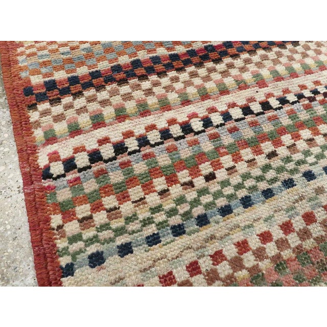 Galerie Shabab Collection Mid-20th Century Handmade Turkish Anatolian Art Deco Style Runner For Sale In New York - Image 6 of 10