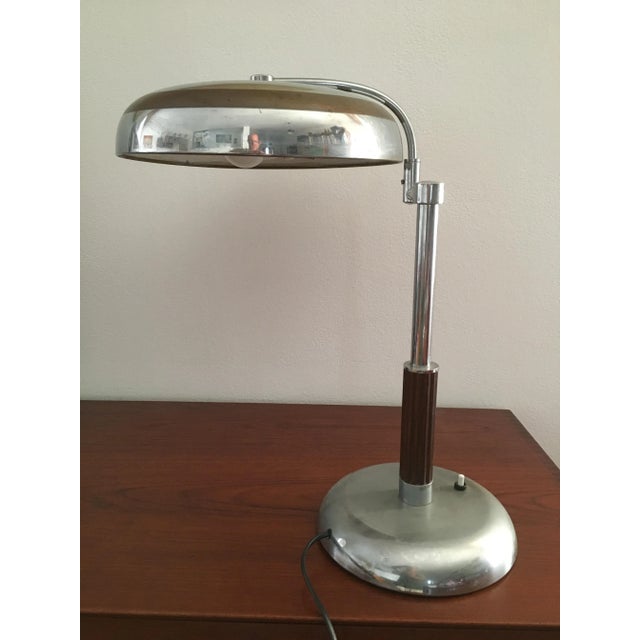Mid-Century Italian Chrome Plated Table Lamp, 1940s For Sale - Image 4 of 12