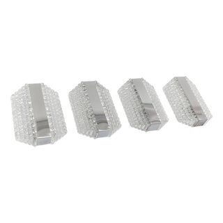 Bubble Glass Wall Lamps by Kaiser Leuchten, Germany, 1960s, Set of 4 For Sale