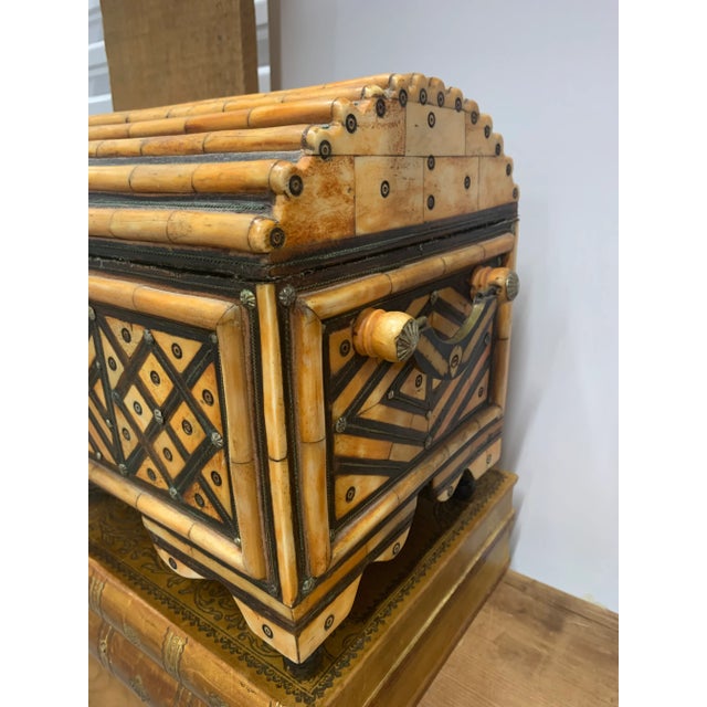 Vintage Handmade Moroccan Dome-Top Chest For Sale - Image 4 of 8