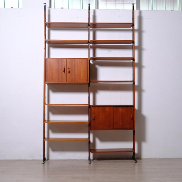 Italian Teak Bookcase, 1960s For Sale - Image 10 of 18