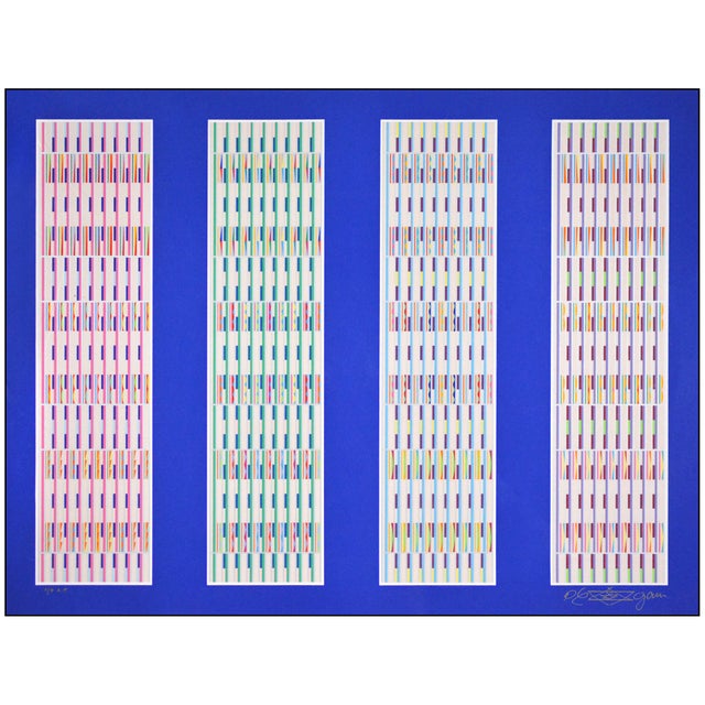 Abstract 20th Century Dynamic Spectrum Silkscreen Yaacov Agam For Sale - Image 3 of 7