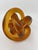 Signed Amber & Cognac Art Glass Infinity Knot Sculpture, Serpentine Texture For Sale - Image 13 of 17