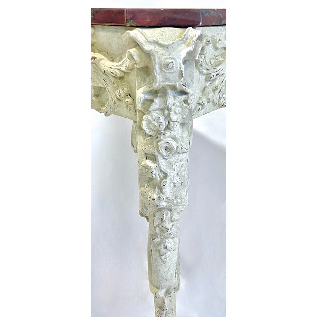 Louis XV Style Carved & Painted Table For Sale - Image 10 of 11