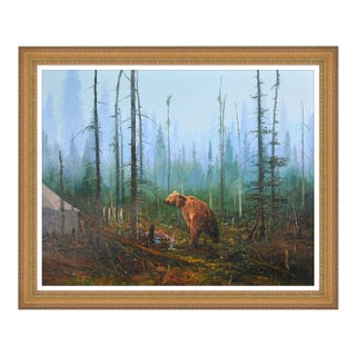 1980s Grizzly Bear At Camp, John Paul Strain For Sale