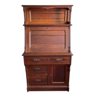 Antique Eastlake Victorian 1800s Secretary Desk For Sale