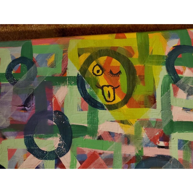 Acrylic painting on Canvas size 16x20 unframed original. This painting explores shapes and color variations as they relate...