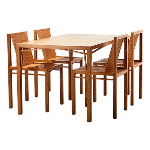 First Edition Latjes Dining Set by Ruud Jan Kokke, Netherlands, 1986, Set of 5 For Sale