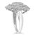 Haus of Brilliance Sterling Silver 2.0 Cttw Diamond Oval Halo Cocktail Ring - Size 6 For Sale - Image 4 of 6