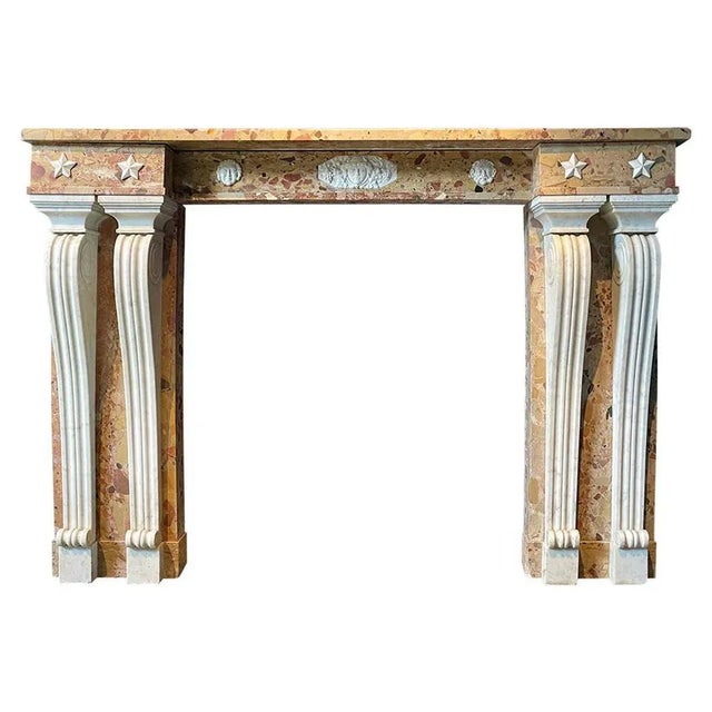 Large Louis XVI Style French Fireplace Mantel For Sale - Image 6 of 6