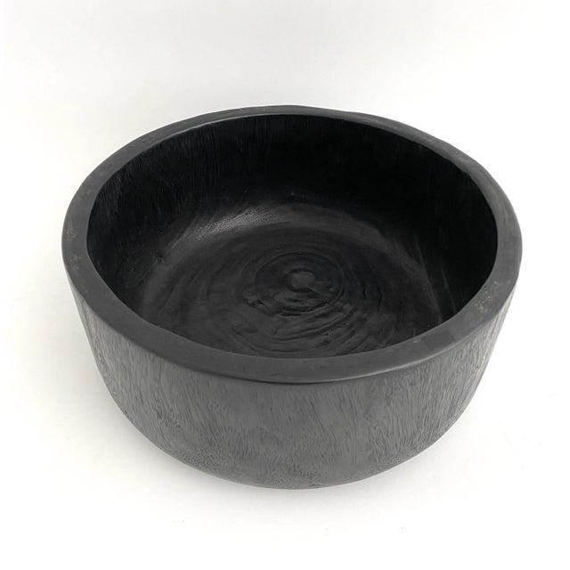 Ebonized Wood Artisan Crafted Wood Bowl For Sale In Los Angeles - Image 6 of 9