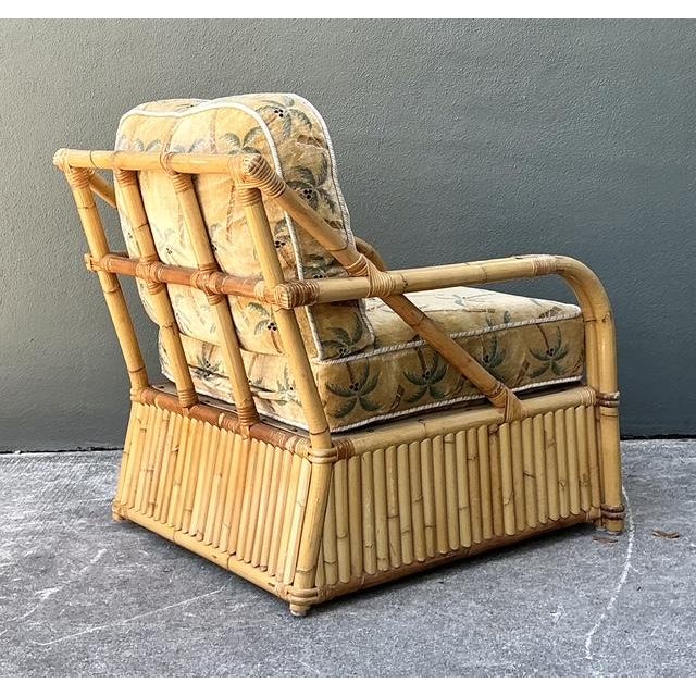 Vintage Bielecky Brothers Rattan Lounge Chair For Sale - Image 9 of 12