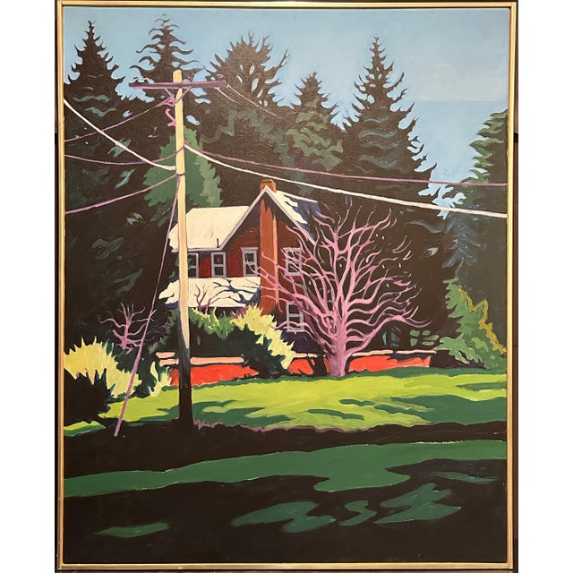 "Forest Eyes" By Jon Carsman. Acrylic on canvas, 1974. Signed, dated and titled on verso. Maintaining original gallery...