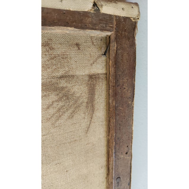 Real Antique Mermaid Oil Painting For Sale - Image 11 of 11