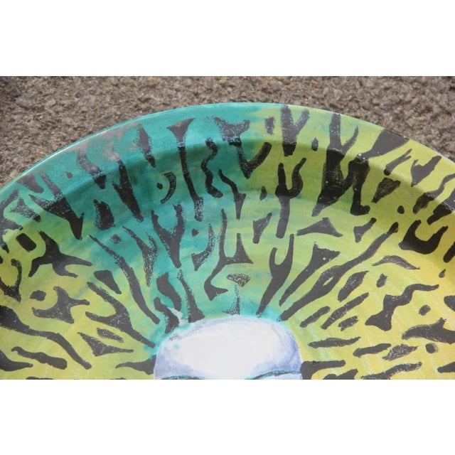 Italian Ceramic Plate, 1980s For Sale - Image 4 of 11