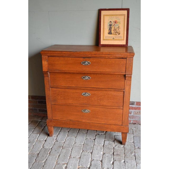 Wood Antique Empire Oak Chest of Drawers For Sale - Image 7 of 8