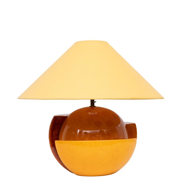 Post Modern Ceramic Table Lamp by François Chatain, France, 1980s For Sale - Image 4 of 13
