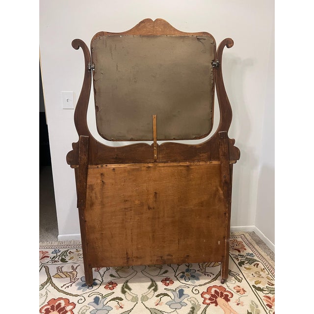 Antique American Quarter-Sawn Oak Dresser With Tilting Mirror, Circa 1900 For Sale - Image 12 of 12