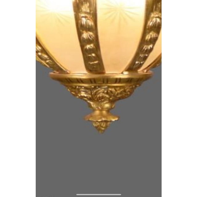 Custom French Louis XVI Gold Bronze Crystal Chandelier - 1 Pc For Sale - Image 4 of 10
