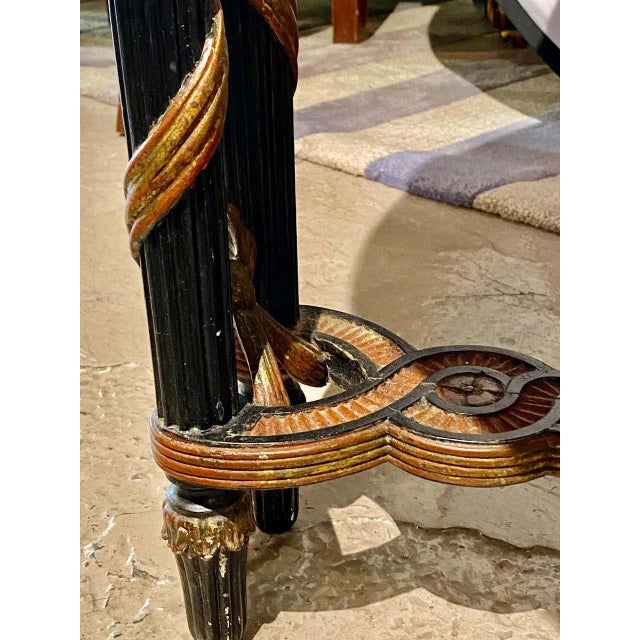 Hollywood Regency French Neoclassical Style Églomisé Center Table, End Table For Sale - Image 9 of 13