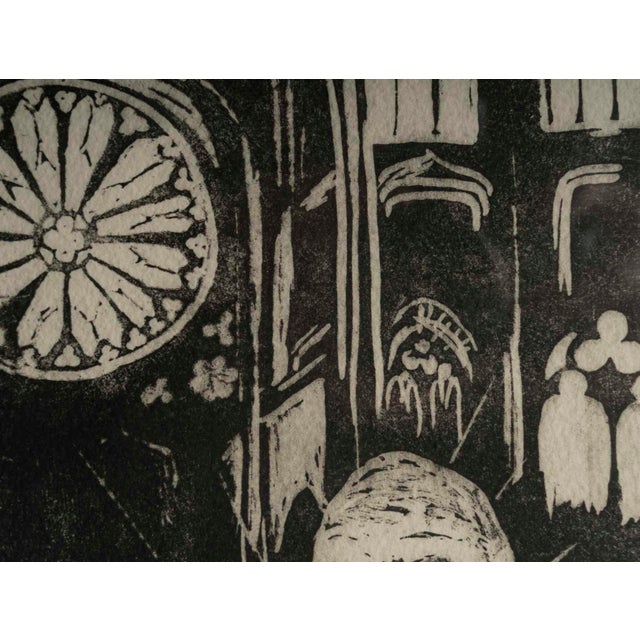 Ev Bouteil, Church Interior, Lithograph For Sale - Image 5 of 9