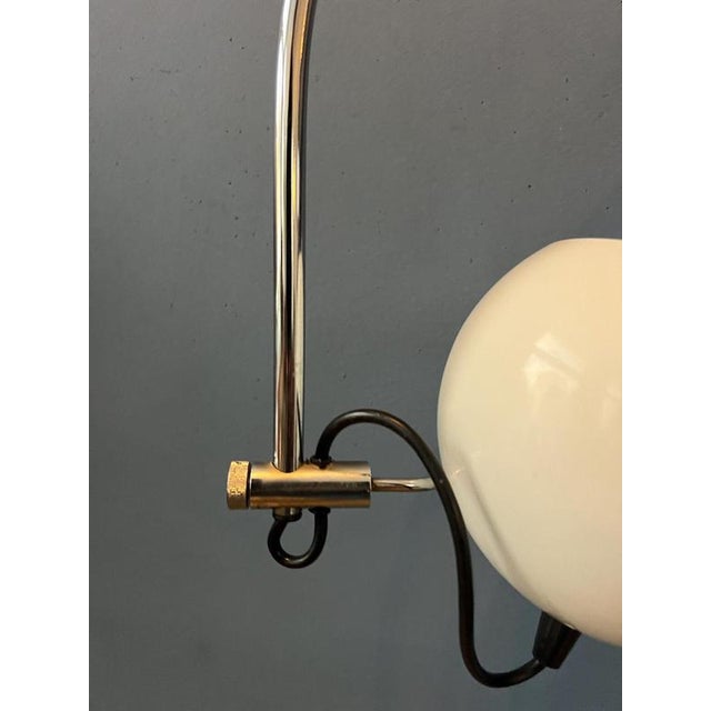 Vintage Space Age White Arc Wall Lamp from GEPO For Sale - Image 11 of 13