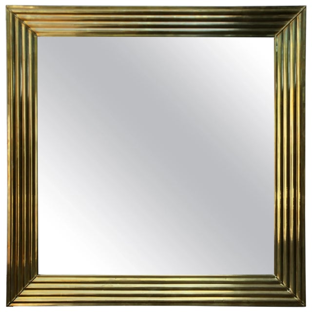 Large Brass Mirror For Sale - Image 9 of 9