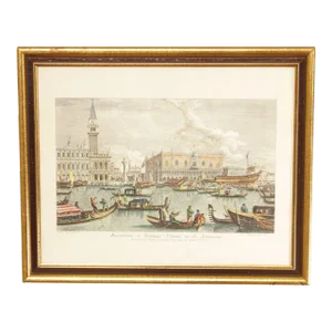 Italian Venetian 'Bucentaurus et Nundinae Venetae in die Ascensionis' Art Print, After Canaletto