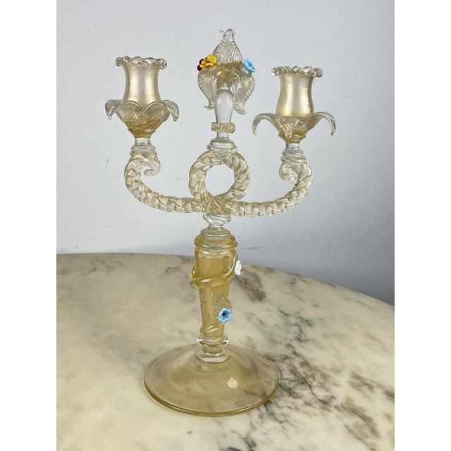 Murano Glass Candelabras in the style of Barovier & Toso, Italy, 1960s, Set of 2 For Sale - Image 12 of 18