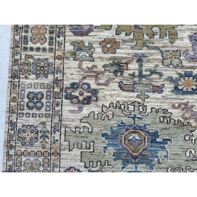 Textile Muted Ivory Oushak Rug 8x10 For Sale - Image 7 of 8
