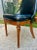 Mid 20th Century Vintage Hollywood Regency Black Side Chair With Brass Handle For Sale - Image 5 of 10