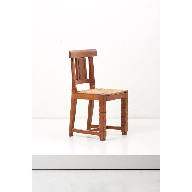 Brown Wooden Chairs by Jacques Matteau, France, 1930s, Set of 6 For Sale - Image 8 of 13