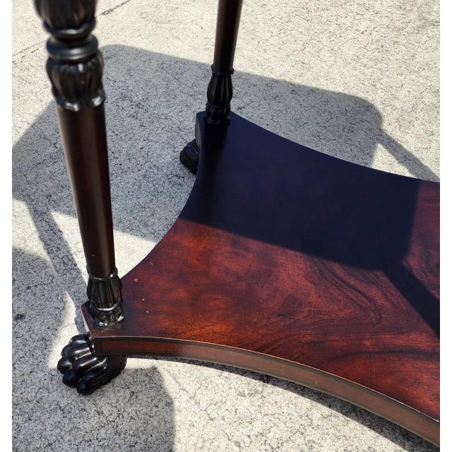 Brown Claw Footed Occasional Lamp Side Table by Hickory Chair Co For Sale - Image 8 of 12