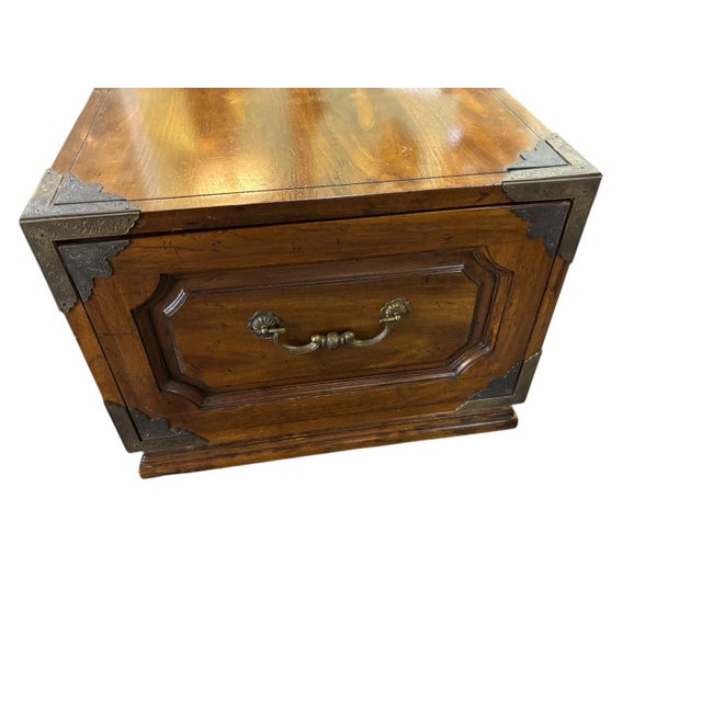 Heritage 1970s Drexel Heritage Campaign Style Coffee Table For Sale - Image 4 of 7