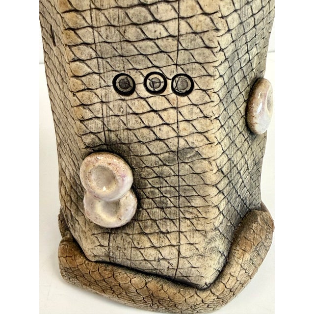 Vintage Handmade Ceramic Sculpture "Woo" Creature by Richard Marshall For Sale In Raleigh - Image 6 of 9
