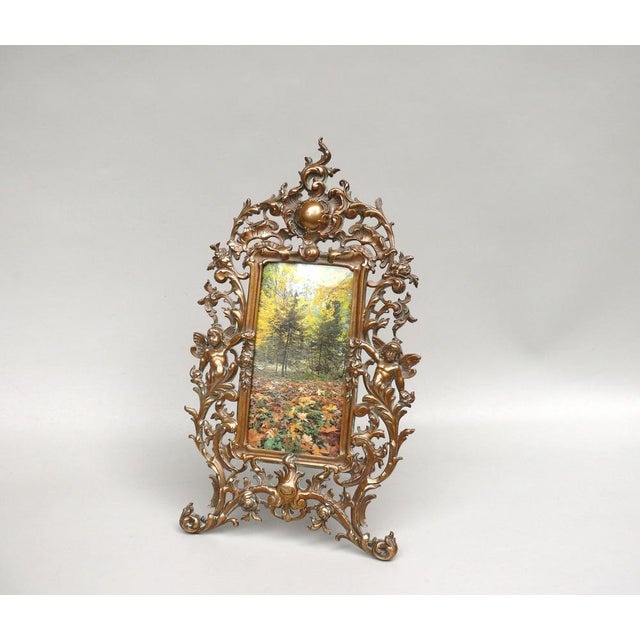 Antique Picture Frame in Bronze, 1850 For Sale - Image 3 of 18