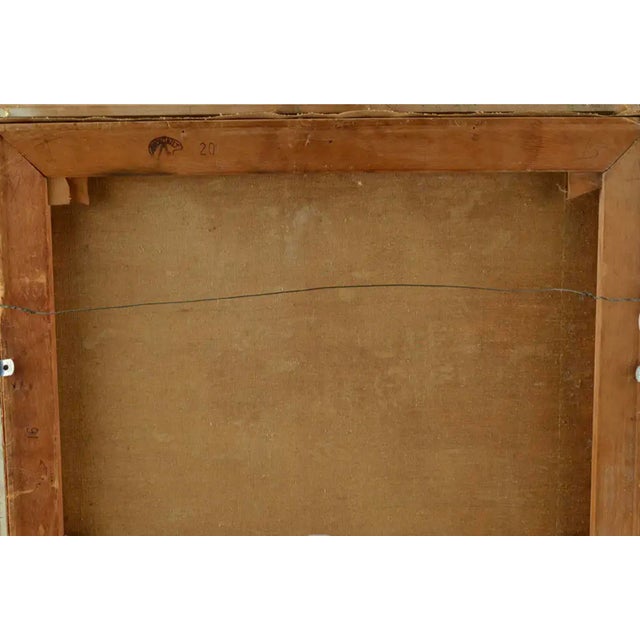 1950s Original Mid-Century Children in a Field Acrylic Painting on Stretched Canvas Anco Bilt 20 Signed For Sale In Seattle - Image 6 of 9