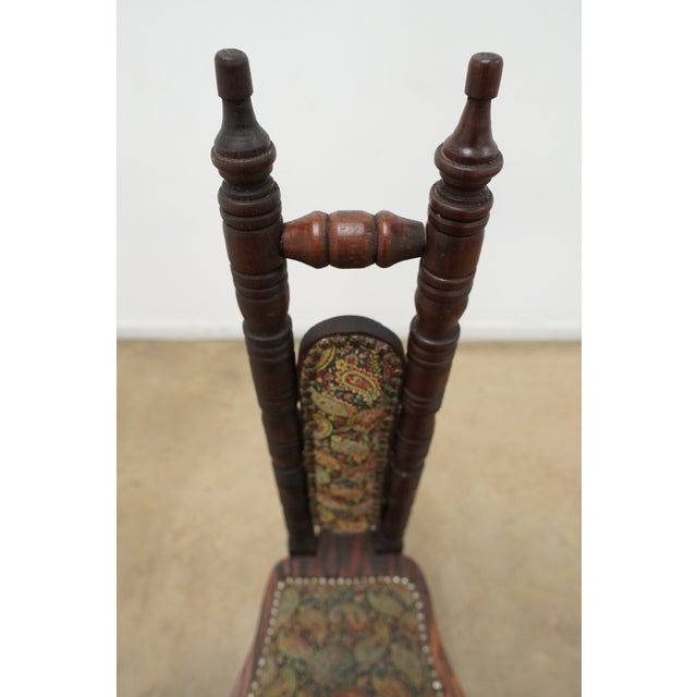 Vintage European-Inspired Turned Wood Accent Chair For Sale - Image 9 of 15