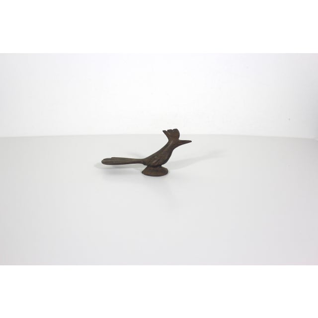 Mid Century Modern Wood Road Runner, Vintage Carved Exotic Wooden Bird For Sale - Image 6 of 7