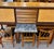 Brown Iconic European Mid Century Modern Teak & Wicker Nesting Dining Suite W/ Credenza, Dining Table & Four Chairs c.1960 For Sale - Image 8 of 18